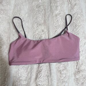 Lululemon All that Glimmers reversible swimsuit top. Pink/grey